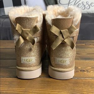 Gold glitter uggs